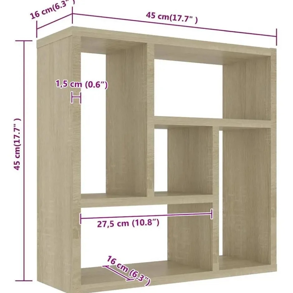 vidaXL - Plank - Bruin - Bewerkt hout