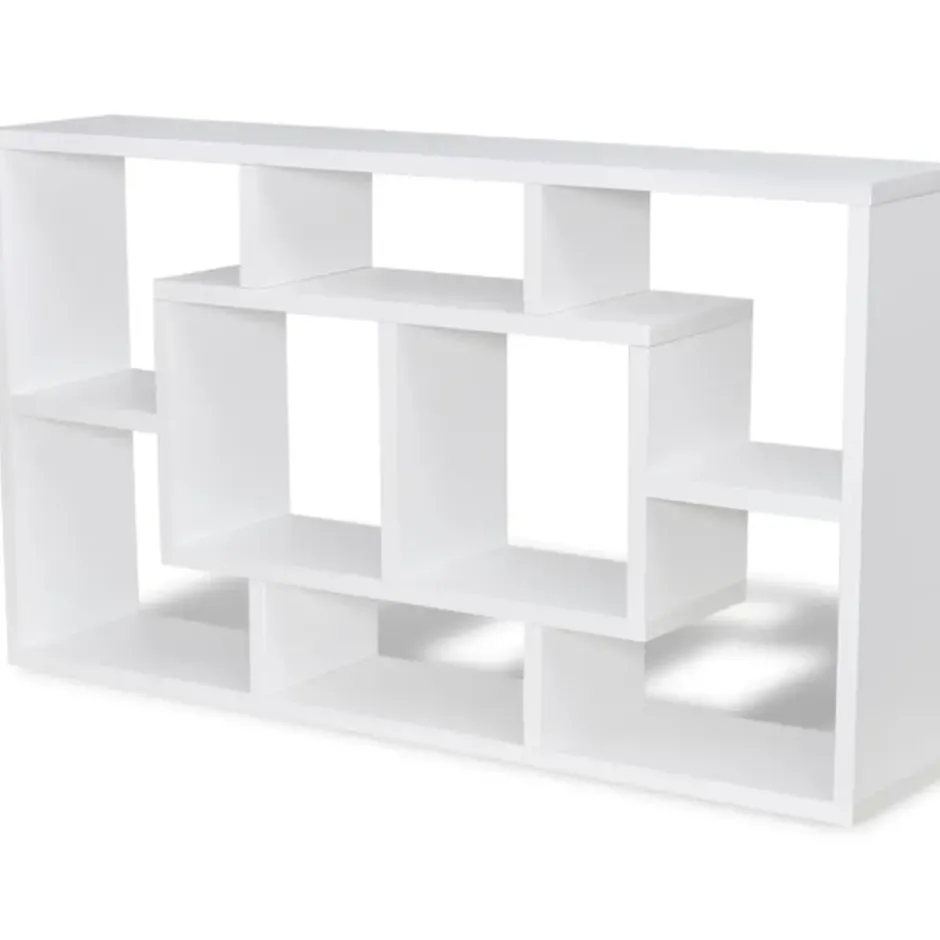 vidaXL - Plank - Wit - Bewerkt hout