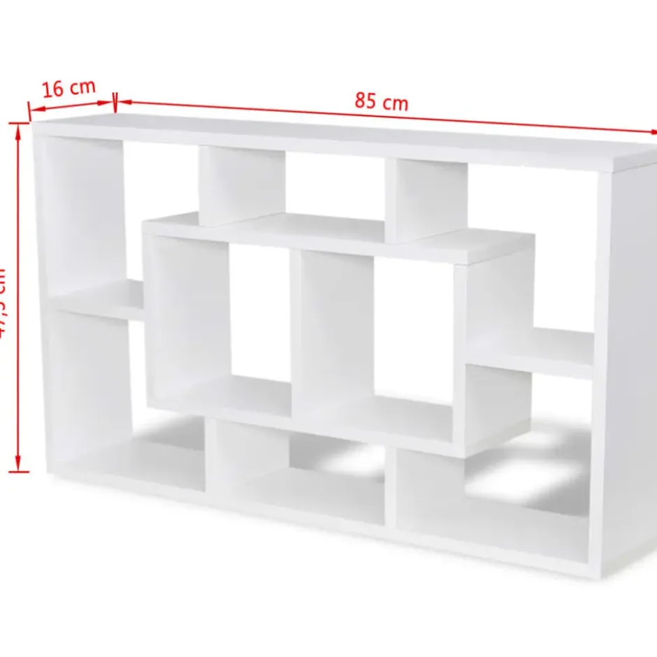vidaXL - Plank - Wit - Bewerkt hout