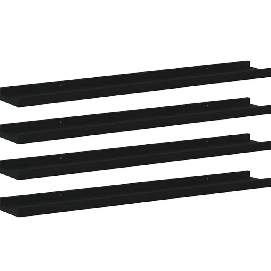 vidaXL - Plank - Zwart - MDF