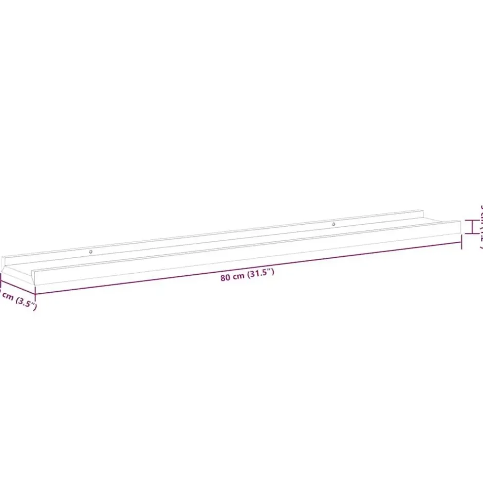 vidaXL - Plank - Zwart - MDF