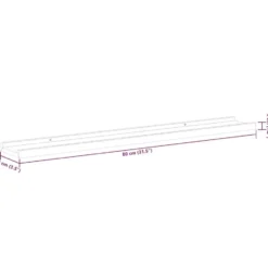 vidaXL - Plank - Zwart - MDF
