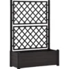 vidaXL - Plantenbak - Antraciet - Kunststof - 100 x 43 x 142 cm