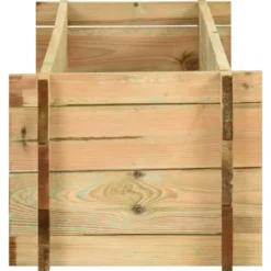 vidaXL - Plantenbak - Bruin - Grenenhout - 120 cm