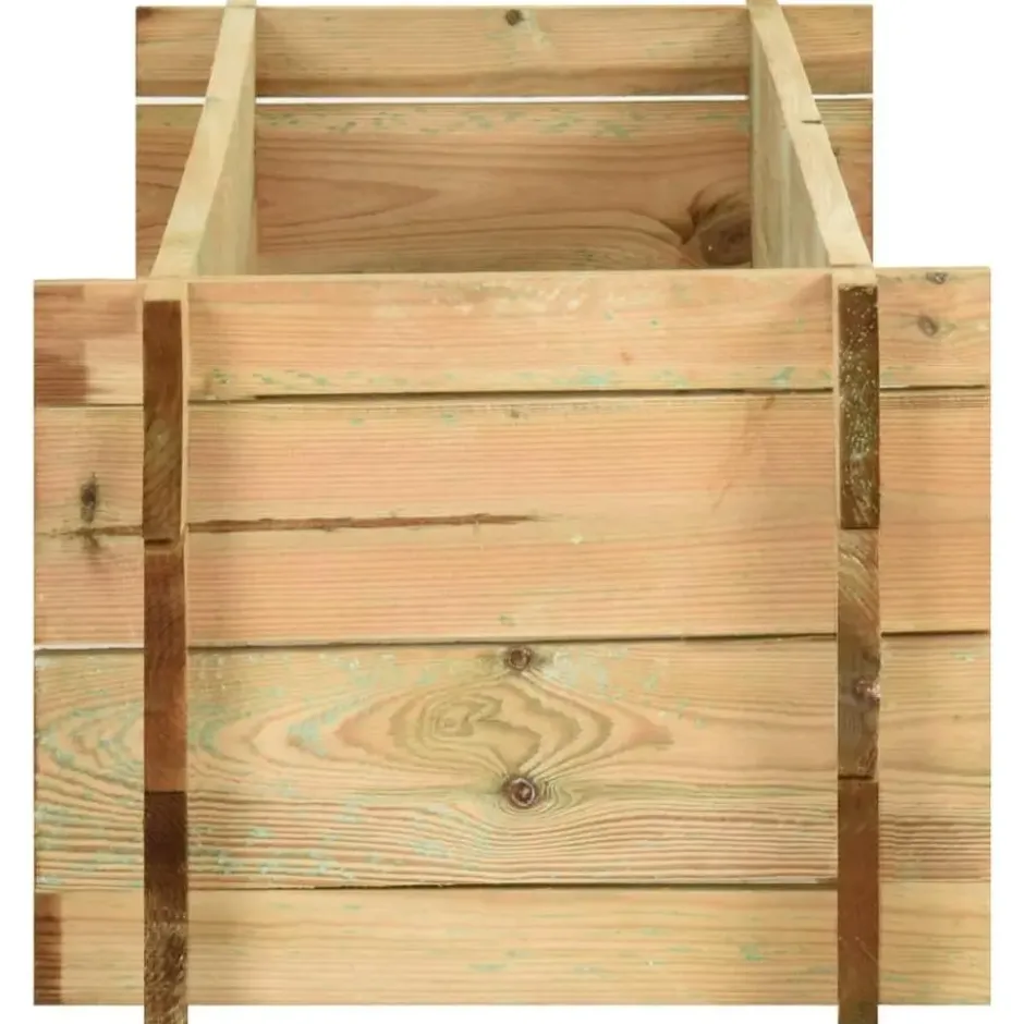 vidaXL - Plantenbak - Bruin - Grenenhout - 120 cm