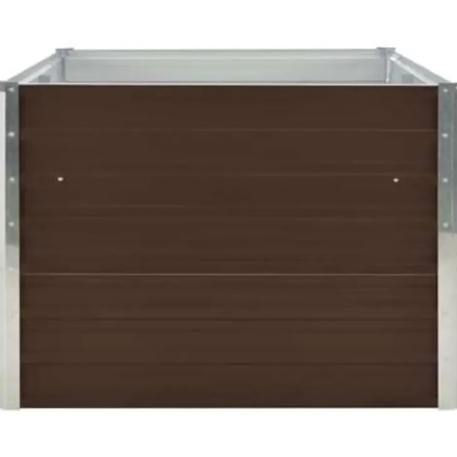vidaXL - Plantenbak - Bruin - Metaal - 160 x 80 x 45 cm