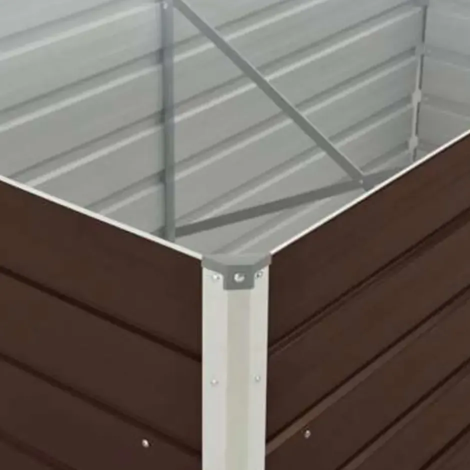 vidaXL - Plantenbak - Bruin - Metaal - 160 x 80 x 45 cm