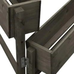 vidaXL - Plantenbak - Grijs - Hout