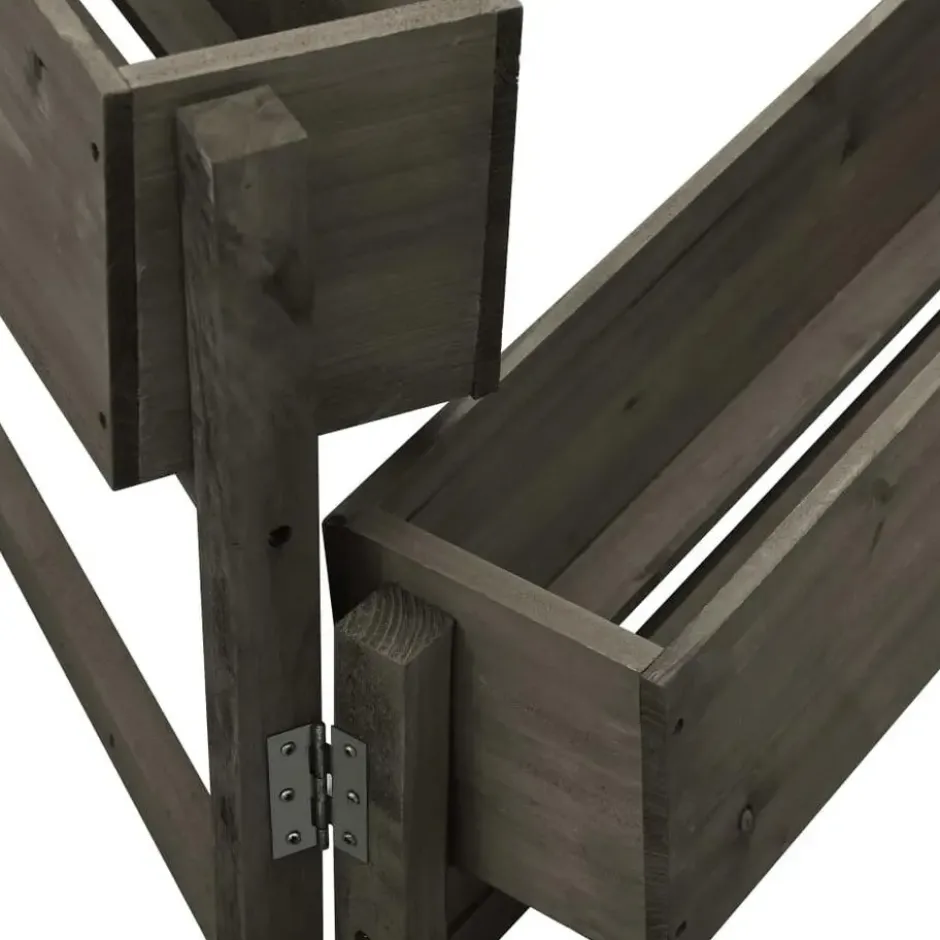 vidaXL - Plantenbak - Grijs - Hout