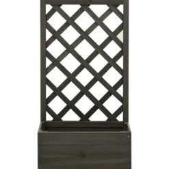 vidaXL - Plantenbak - Grijs - Hout