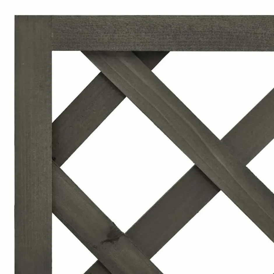 vidaXL - Plantenbak - Grijs - Hout