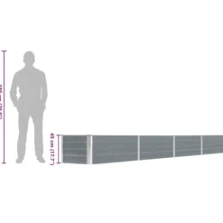 vidaXL - Plantenbak - Grijs - Staal