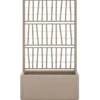 vidaXL - Plantenbak met latwerk 80x36x140 cm polypropeen lichtbruin bloempot