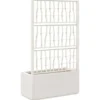 vidaXL - Plantenbak met latwerk 80x36x140 cm polypropeen wit