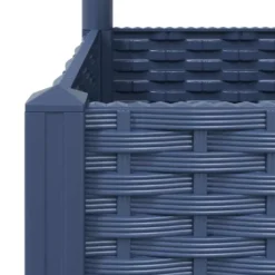 vidaXL - Plantenbak met trellis blauwgrijs 40x40x121,5 cm PP