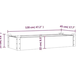 vidaXL - Plantenbak verhoogd met voering - 120x45x25 cm massief vurenhout