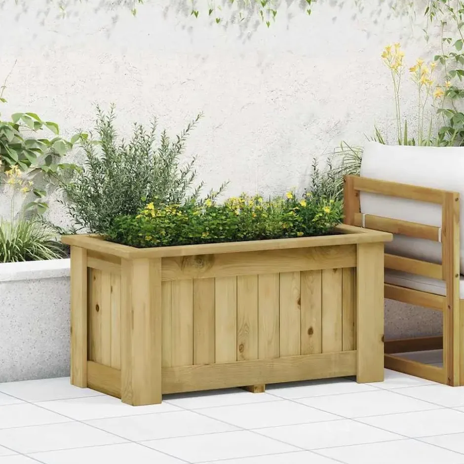 VIDAXL Plantenbak verhoogd 100x50x50 cm geïmpregneerd grenenhout
