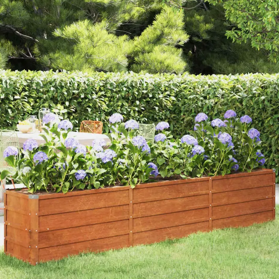 vidaXL - Plantenbak Verhoogd 240x40x45 cm cortenstaal roestig