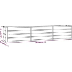 vidaXL - Plantenbak Verhoogd 240x40x45 cm cortenstaal roestig