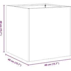 vidaXL - Plantenbak 40x40x40 cm koudgewalst staal zwart plantenbak