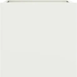 vidaXL - Plantenbak 49x47x46 cm koudgewalst staal wit verhoogde plantenbak