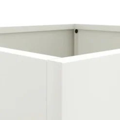 vidaXL - Plantenbak 49x47x46 cm koudgewalst staal wit verhoogde plantenbak