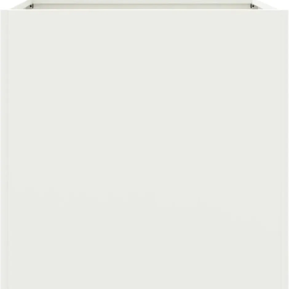 vidaXL - Plantenbak 49x47x46 cm koudgewalst staal wit verhoogde plantenbak
