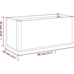 vidaXL - Plantenbak 80x36x35 cm polypropeen wit