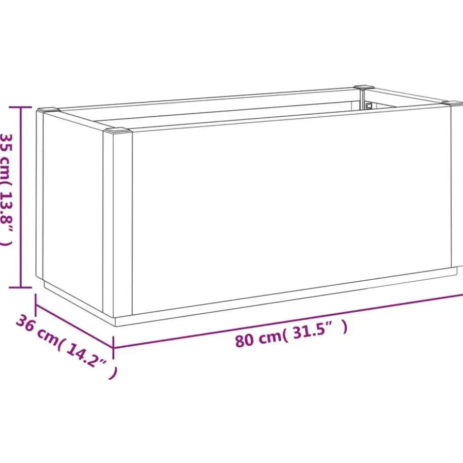 vidaXL - Plantenbak 80x36x35 cm polypropeen wit