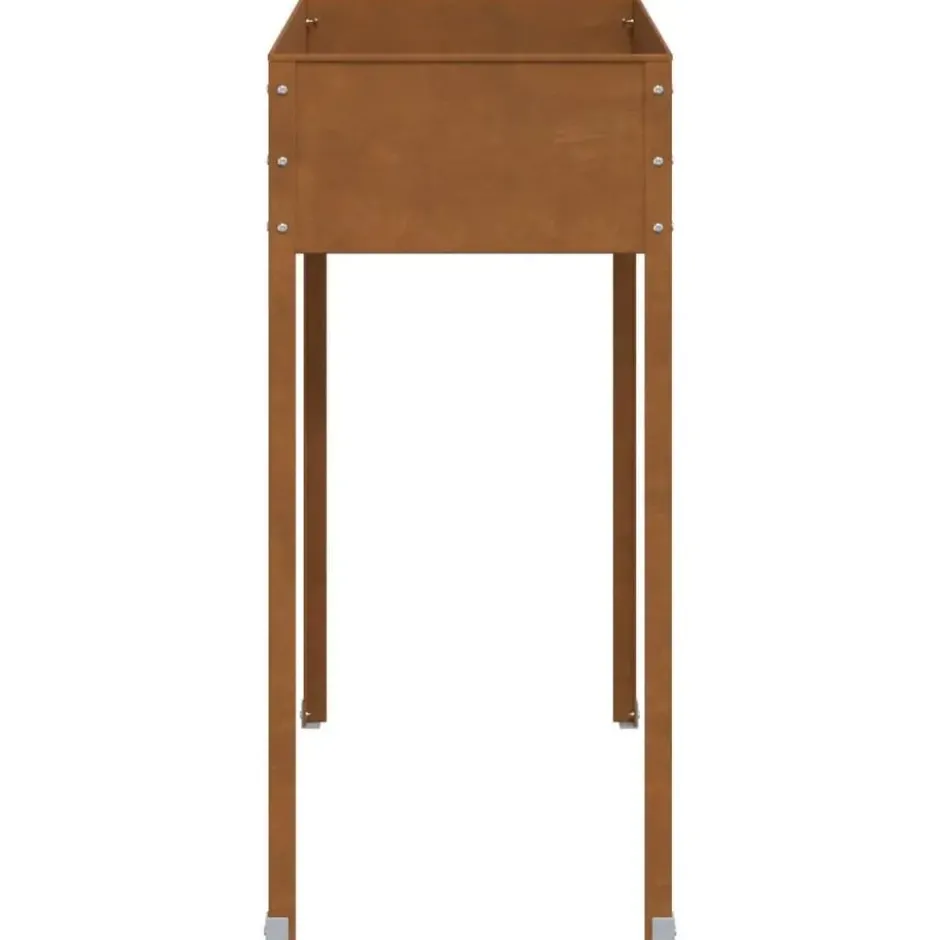 vidaXL - Plantenbak 100,5x40,5x90 cm weervast staal planter patio planter