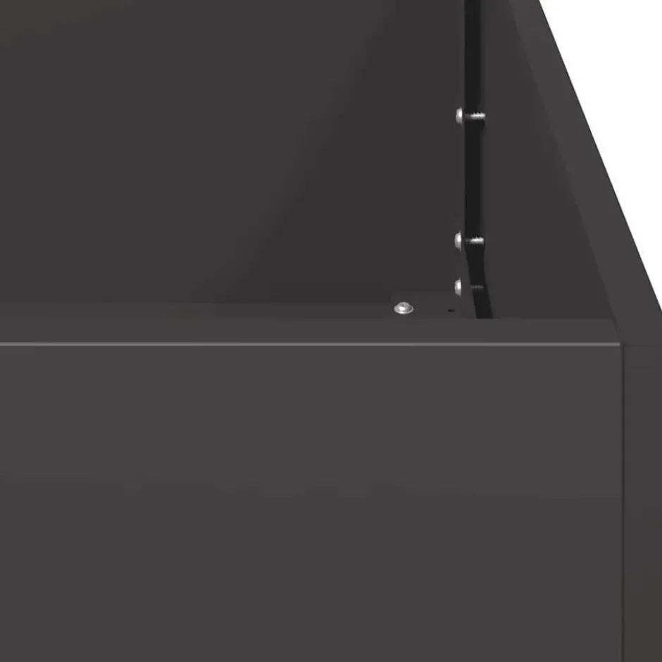 vidaXL - Plantenbak Zwart 120x40x40 cm Koudgewalst Staal