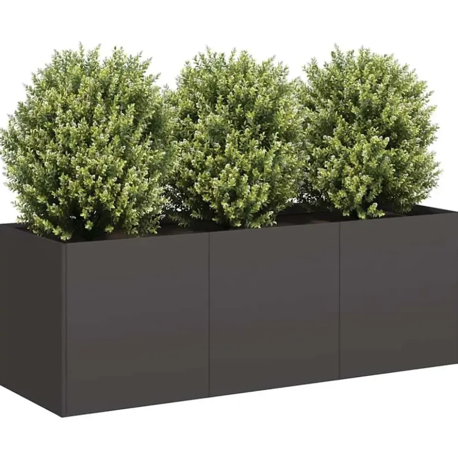 vidaXL - Plantenbak Zwart 120x40x40 cm Koudgewalst Staal