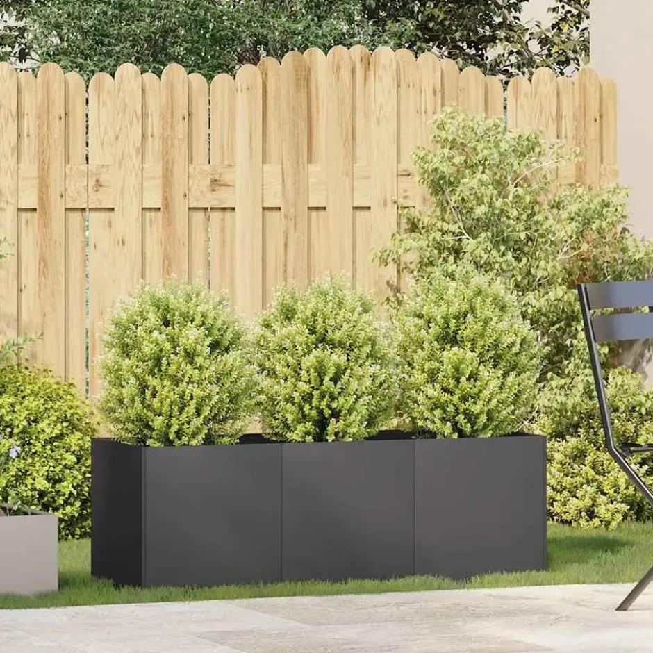 vidaXL - Plantenbak Zwart 120x40x40 cm Koudgewalst Staal