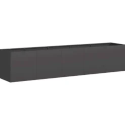 vidaXL - Plantenbak Zwart 200x40x40 cm Koudgewalst Staal