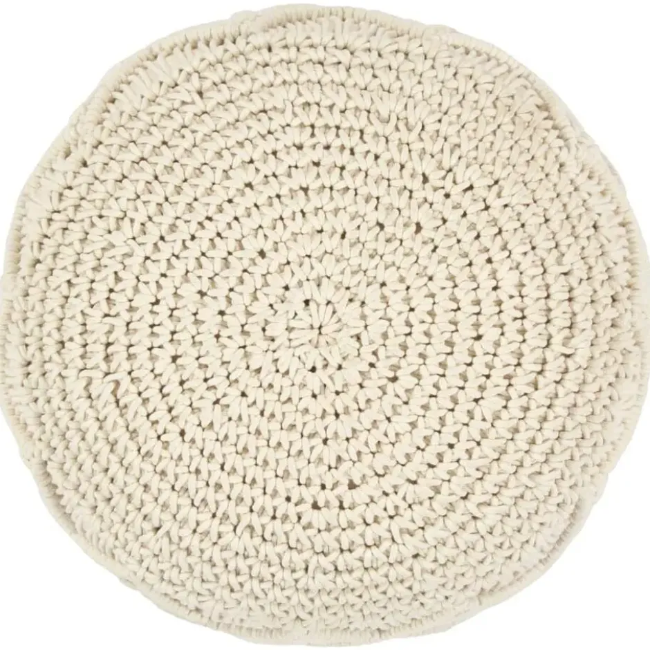 vidaXL - Poef - Beige - Katoen