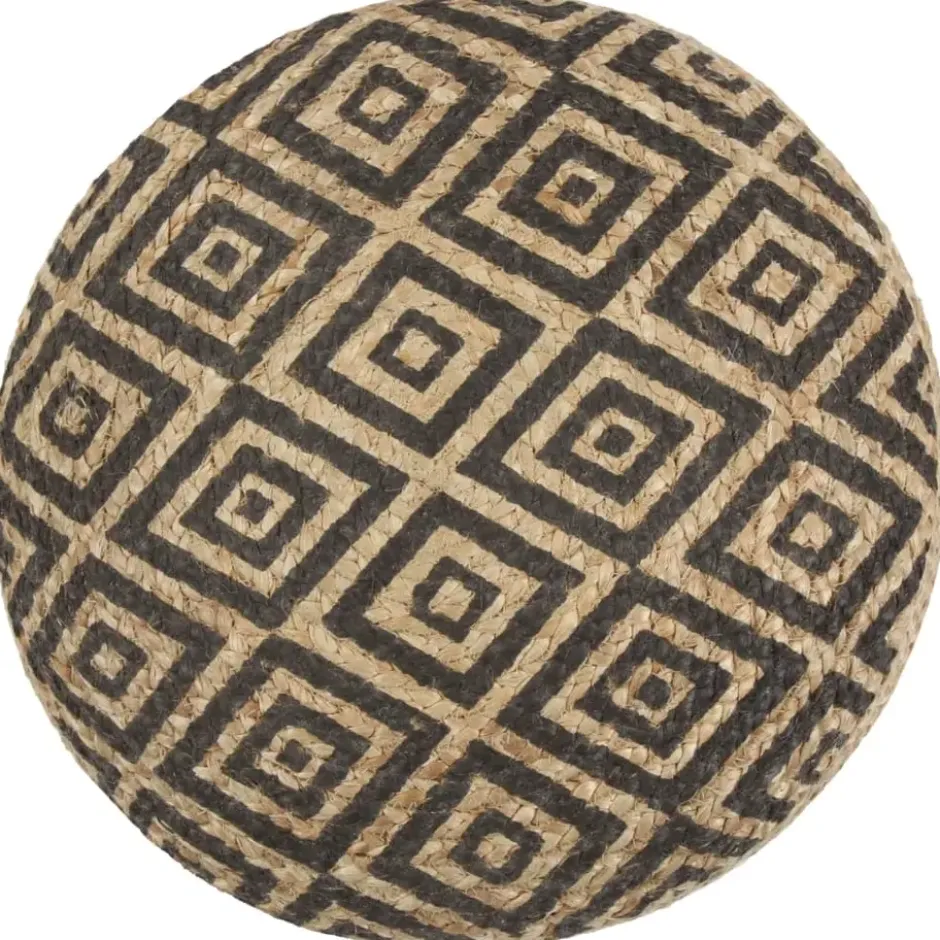 vidaXL - Poef - Zwart - Jute