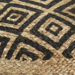 vidaXL - Poef - Zwart - Jute