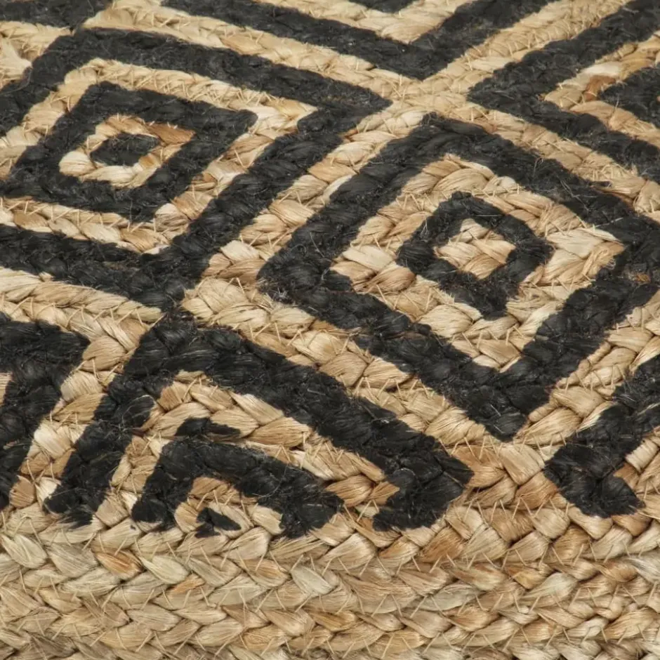 vidaXL - Poef - Zwart - Jute