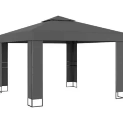 vidaXL - Prieel - Antraciet - Stof - 3 x 3 m