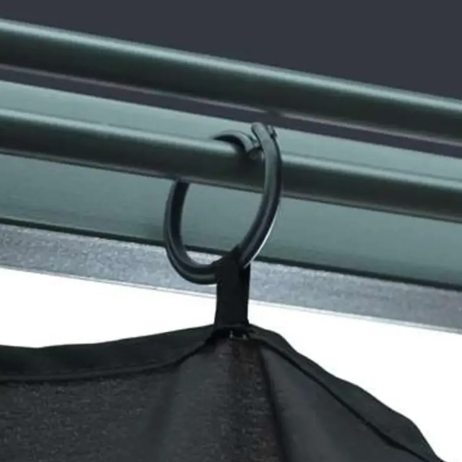 VIDAXL Prieel met gordijn 300x300 cm aluminium antraciet