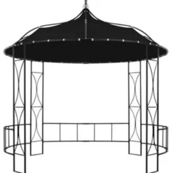 VIDAXL Prieel rond 300x290 cm antraciet