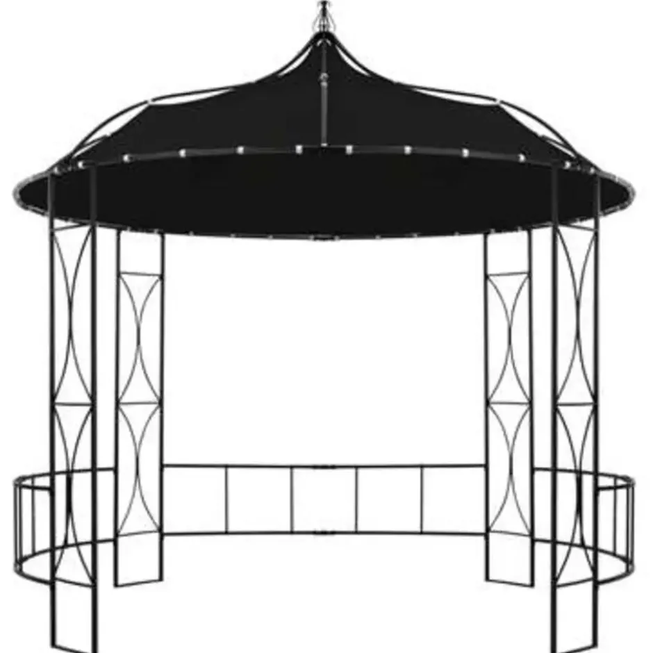 VIDAXL Prieel rond 300x290 cm antraciet