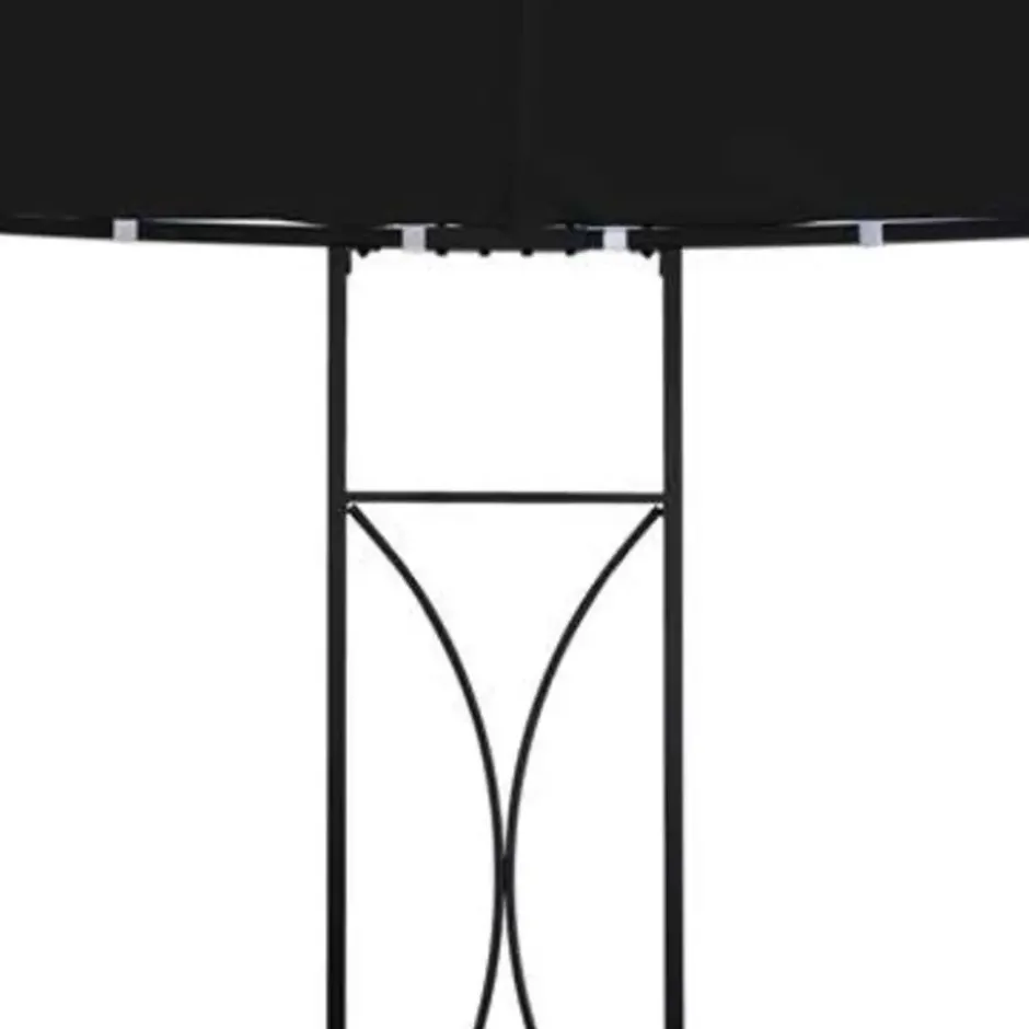 VIDAXL Prieel rond 300x290 cm antraciet