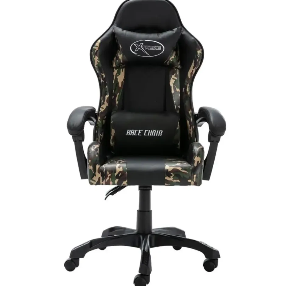 vidaXL - Race Stoel - Zwart - Kunstleer