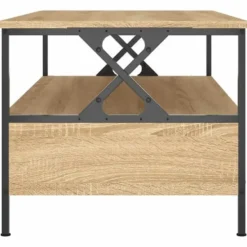 vidaXL - Rechthoekige Salontafel met 2 lades - Sonoma eiken - Hout - 100x51 cm
