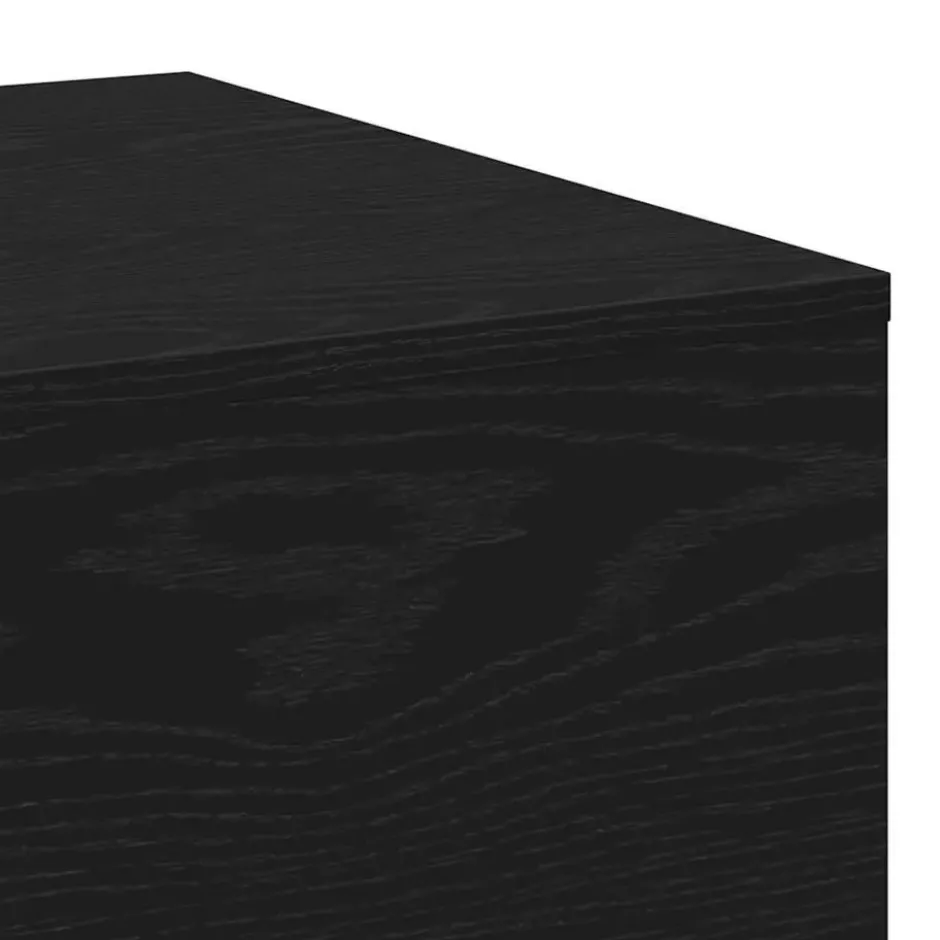 vidaXL - Rechthoekige Salontafel - Zwart eiken - Bewerkt hout - 100x49.5x31 cm