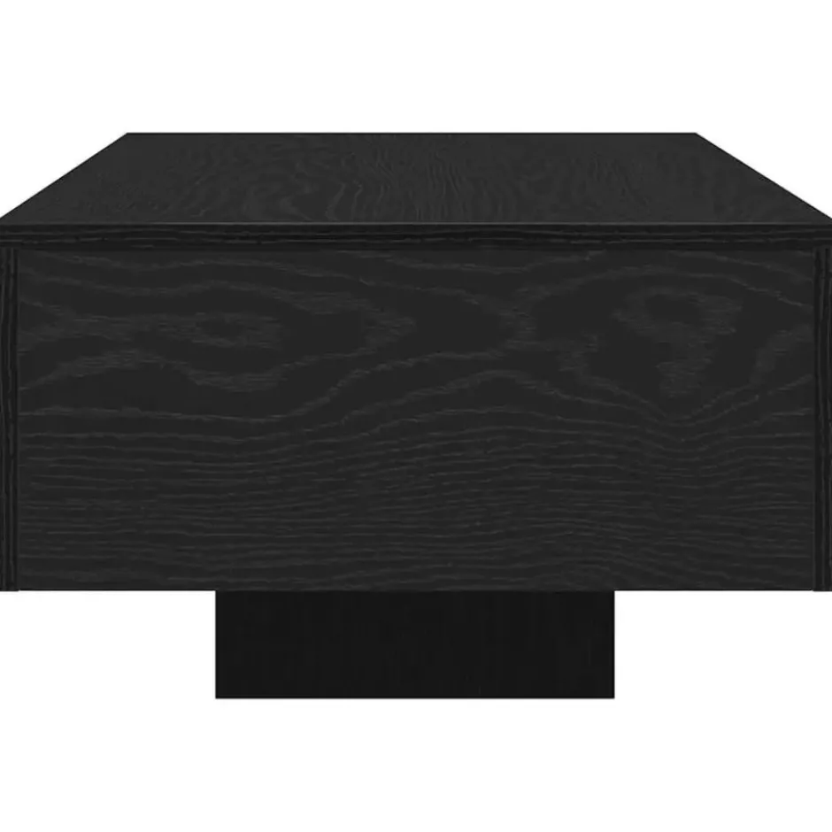 vidaXL - Rechthoekige Salontafel - Zwart eiken - Bewerkt hout - 100x49.5x31 cm