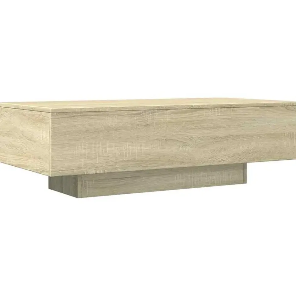 vidaXL - Rechthoekige Salontafel - Sonoma eiken - Bewerkt hout - 100x49.5 cm