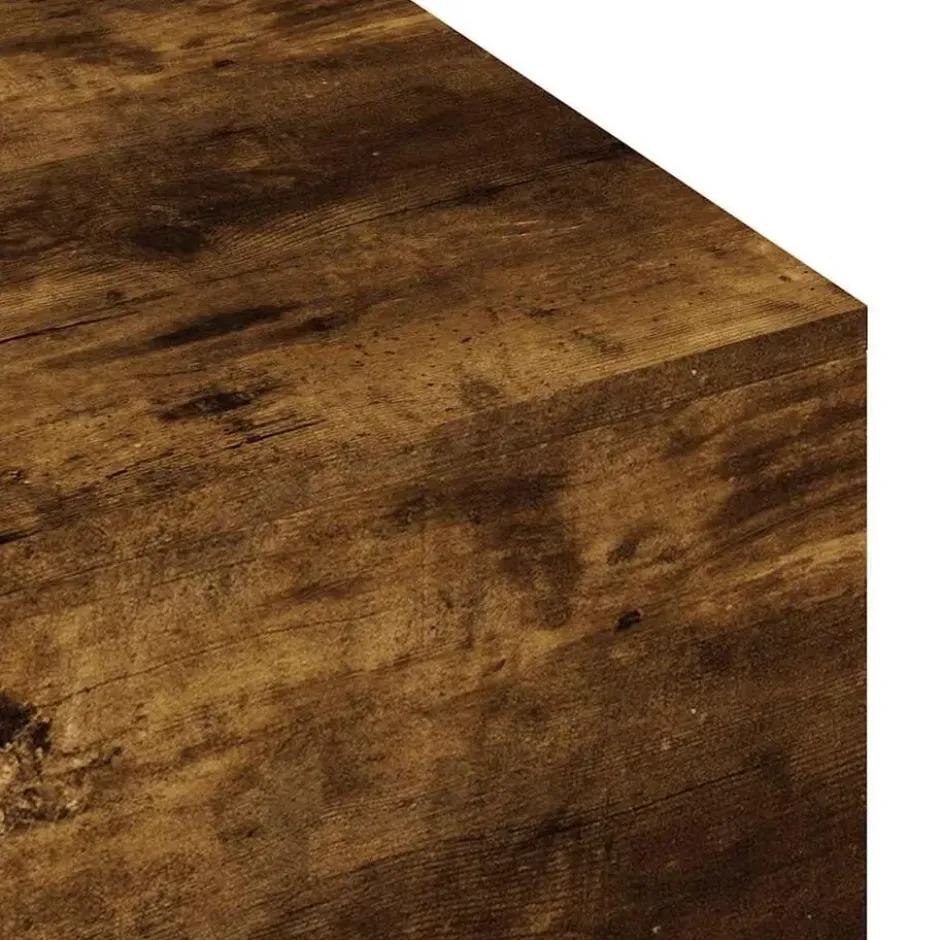 vidaXL - Rechthoekige Salontafel - Gerookt eiken - Bewerkt hout - 100x49.5 cm