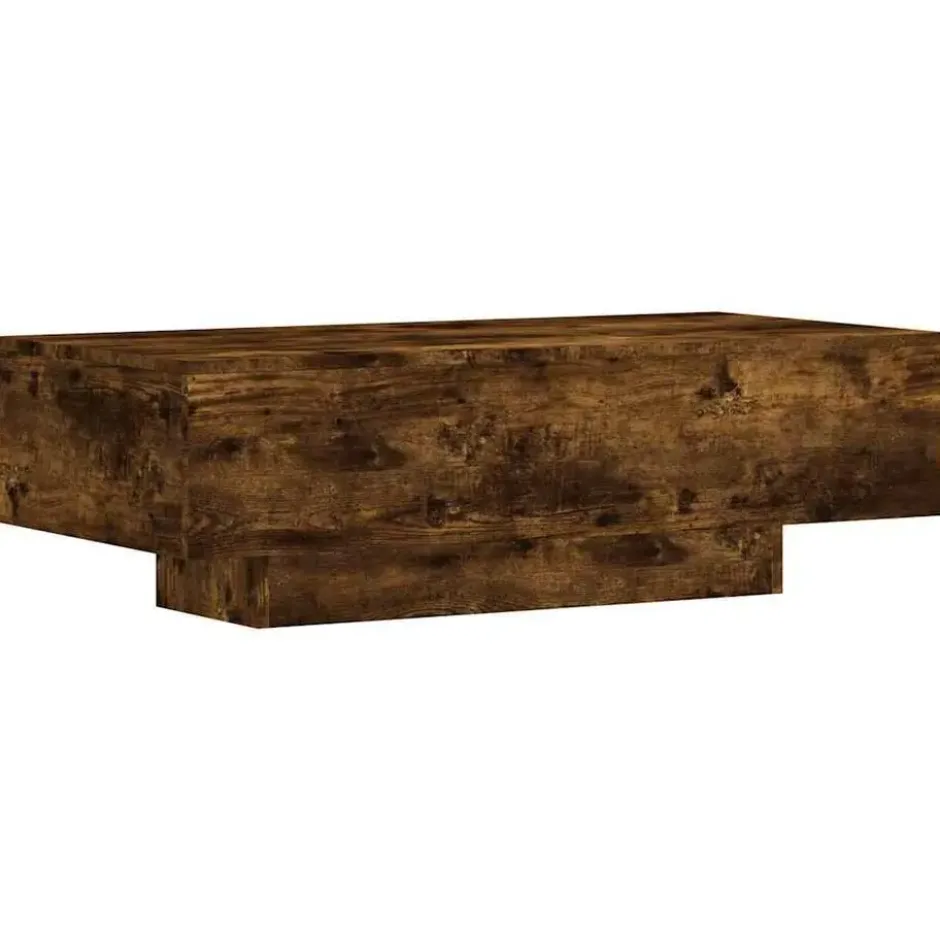 vidaXL - Rechthoekige Salontafel - Gerookt eiken - Bewerkt hout - 100x49.5 cm